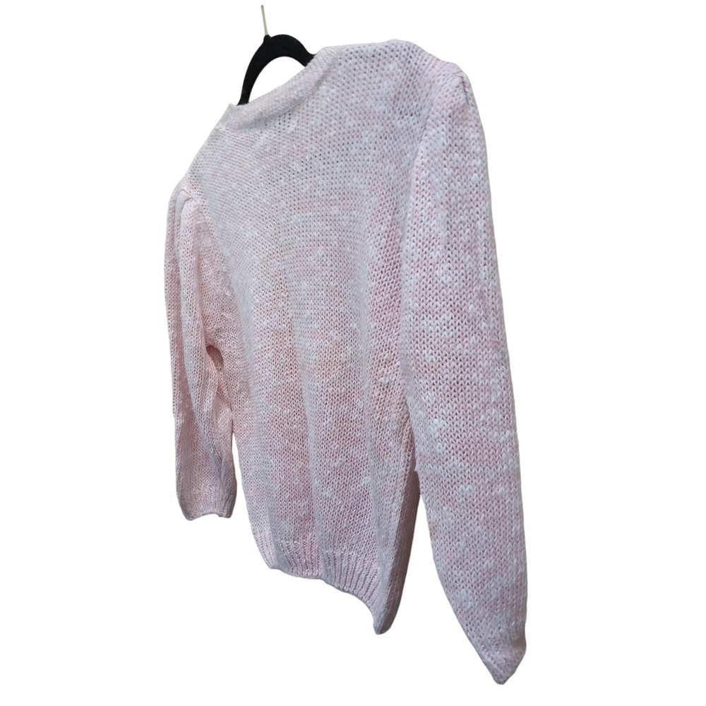 Vintage Shenanigans Knit Sweater 80's Light Pink Size M/L Cottage Core - Picture 5 of 5